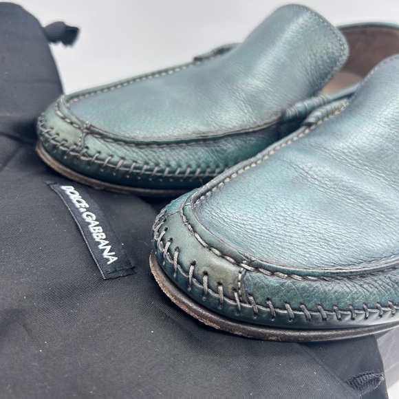 Dolce & Gabbana Men\'s Dark Green Moccasin Driving Loafer - UK 8 US 9 EU 42 main image 4